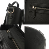 CELINE セリーヌ ラゲージ ナノ 2WAY ブラック 189243 レディース ドラムドカーフ ハンドバッグ ABランク 中古 銀蔵