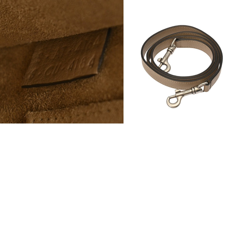CELINE セリーヌ ラゲージ ナノ 2WAY ベージュ 189243 レディース ドラムドカーフ ハンドバッグ Aランク 中古 銀蔵