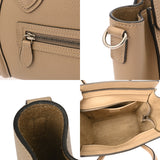 CELINE セリーヌ ラゲージ ナノ 2WAY ベージュ 189243 レディース ドラムドカーフ ハンドバッグ Aランク 中古 銀蔵