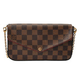 LOUIS VUITTON ルイヴィトン ダミエ ポシェットフェリシー ブラウン N63032 レディース ダミエキャンバス ショルダーバッグ Bランク 中古 銀蔵
