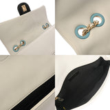 CHANEL シャネル マトラッセ チェーンショルダー 25cm ホワイト/ブラック レディース カーフ ショルダーバッグ Bランク 中古 銀蔵