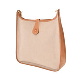 HERMES エルメス エヴリン GM ナチュラル □A刻印(1997年頃) ユニセックス トワルアッシュ ヴォーシャモニー ショルダーバッグ Bランク 中古 銀蔵