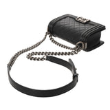 CHANEL シャネル ボーイシャネル スモールハンドバッグ 20cm ブラック A67085 レディース キャビアスキン ショルダーバッグ Aランク 中古 銀蔵