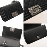 CHANEL シャネル ボーイシャネル スモールハンドバッグ 20cm ブラック A67085 レディース キャビアスキン ショルダーバッグ Aランク 中古 銀蔵