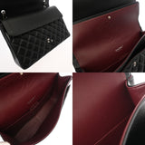 CHANEL シャネル マトラッセ Wフラップ チェーンショルダー 33cm ブラック A58601 レディース キャビアスキン ショルダーバッグ Aランク 中古 銀蔵