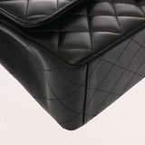 CHANEL シャネル マトラッセ Wフラップ チェーンショルダー 33cm ブラック A58601 レディース キャビアスキン ショルダーバッグ Aランク 中古 銀蔵