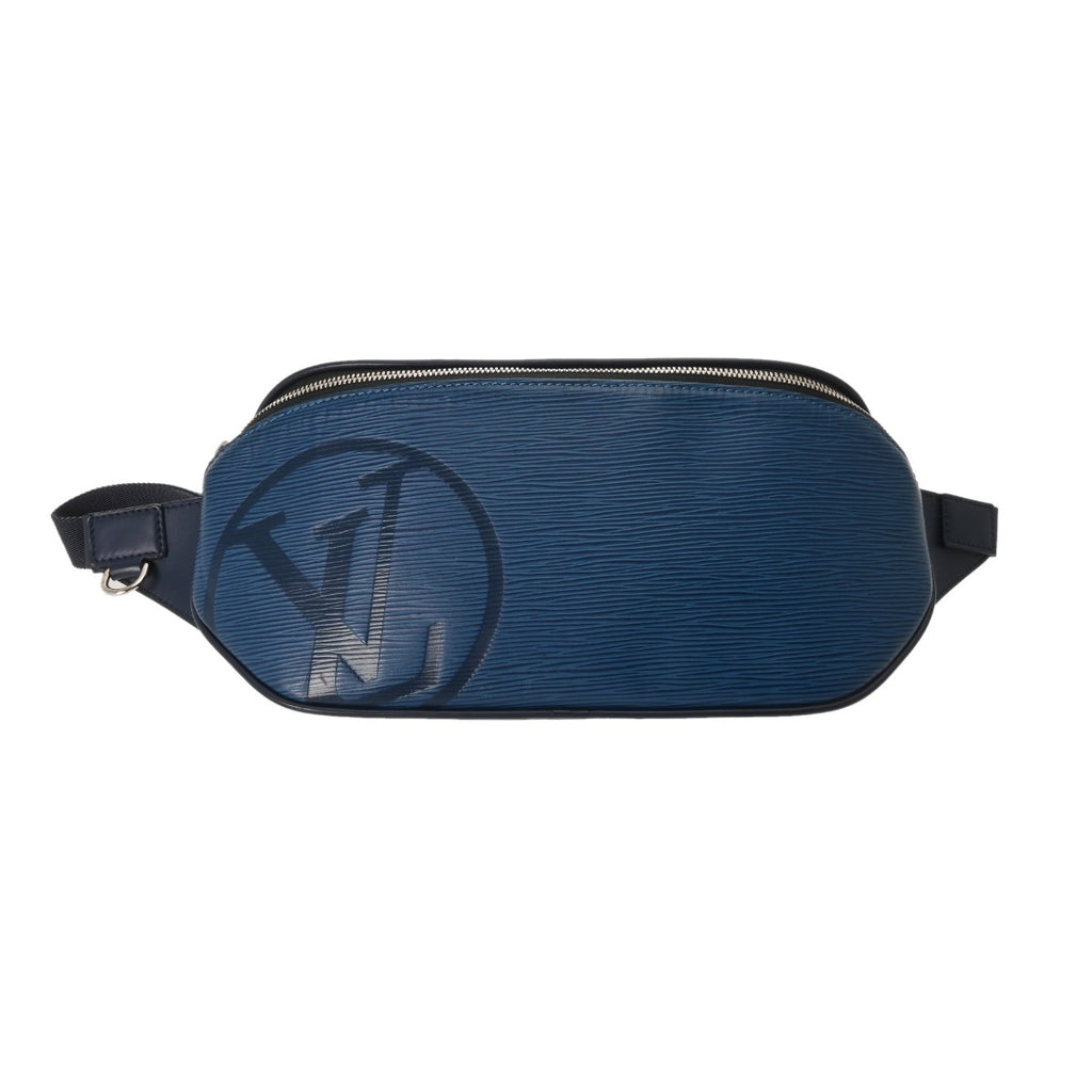 LOUIS VUITTON ルイヴィトン エピ LVサークル バムバッグ ブルー