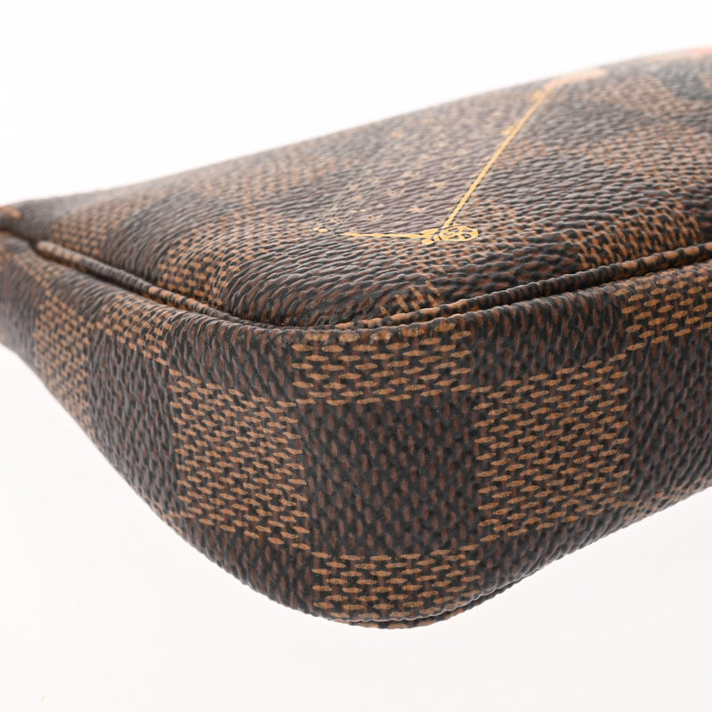 LOUIS VUITTON ルイヴィトン ダミエ ミニ アクセサリーポーチ ブラウン N63003 レディース ダミエキャンバス アクセサリーポーチ Aランク 中古 銀蔵