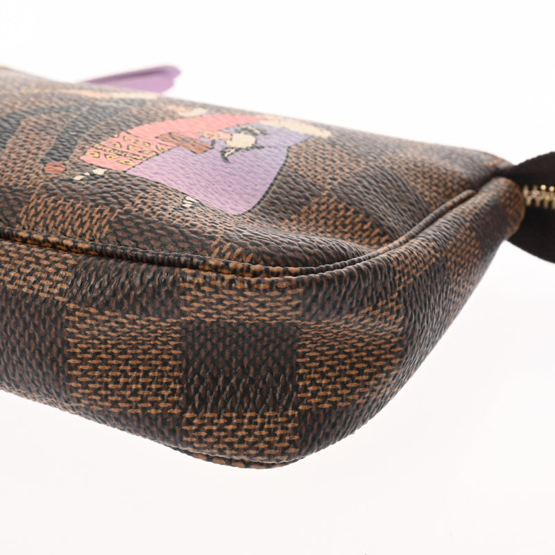 LOUIS VUITTON ルイヴィトン ダミエ ミニ アクセサリーポーチ ブラウン N63003 レディース ダミエキャンバス アクセサリーポーチ Aランク 中古 銀蔵