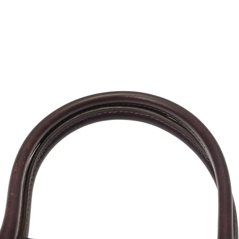 HERMES エルメス ホワイトバス TPM レザン □F刻印(2002年頃) レディース ボックスカーフ ハンドバッグ ABランク 中古 銀蔵