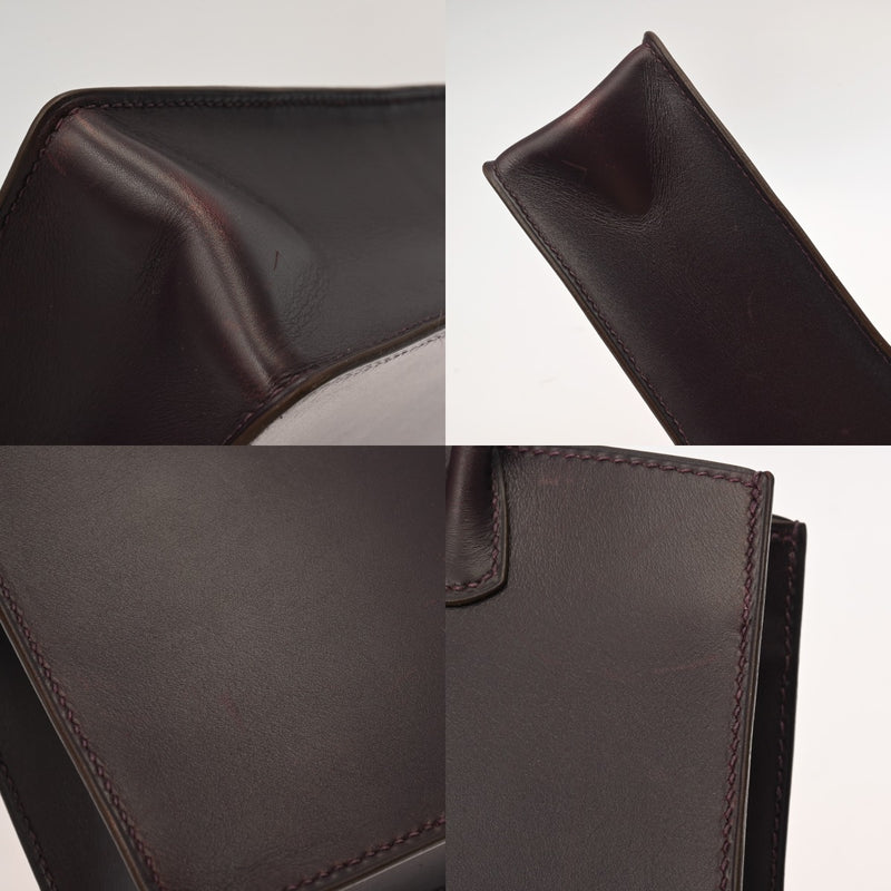 HERMES エルメス ホワイトバス TPM レザン □F刻印(2002年頃) レディース ボックスカーフ ハンドバッグ ABランク 中古 銀蔵