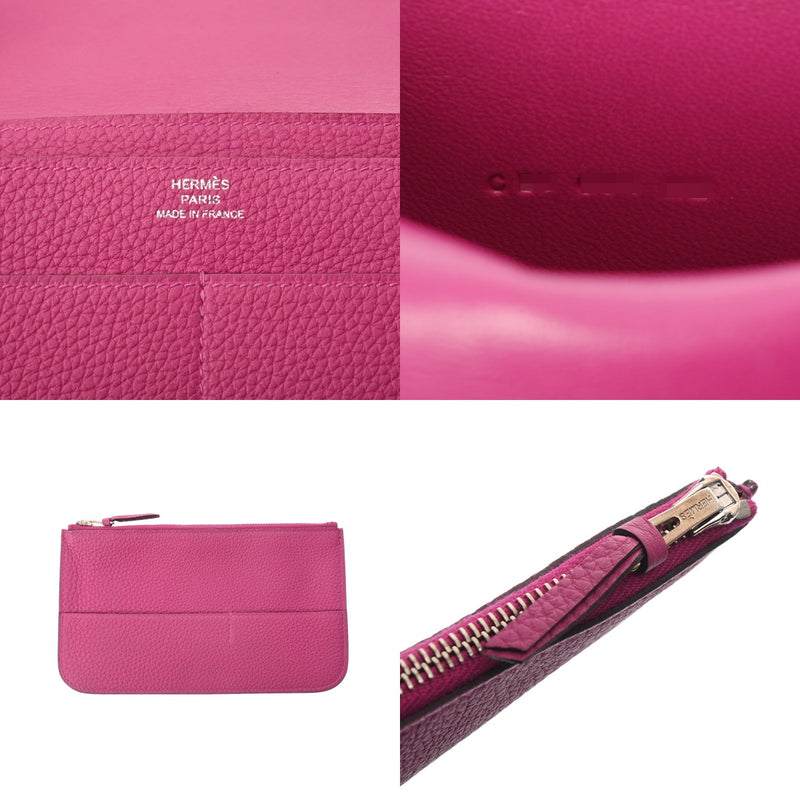 HERMES エルメス ドゴン GM ローズパープル C刻印(2018年頃) ユニセックス トゴ 長財布 ABランク 中古 銀蔵