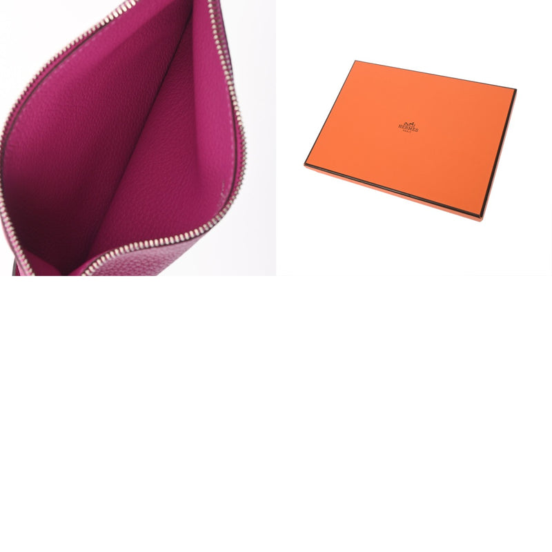 HERMES エルメス ドゴン GM ローズパープル C刻印(2018年頃) ユニセックス トゴ 長財布 ABランク 中古 銀蔵