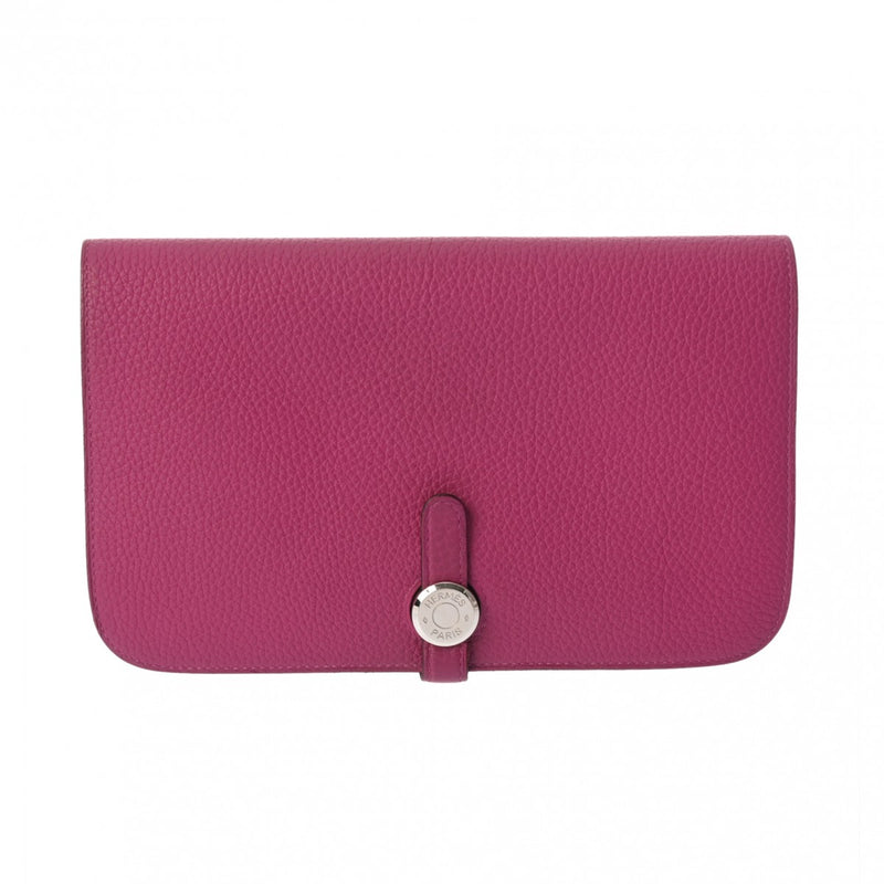 HERMES エルメス ドゴン GM ローズパープル C刻印(2018年頃) ユニセックス トゴ 長財布 ABランク 中古 銀蔵