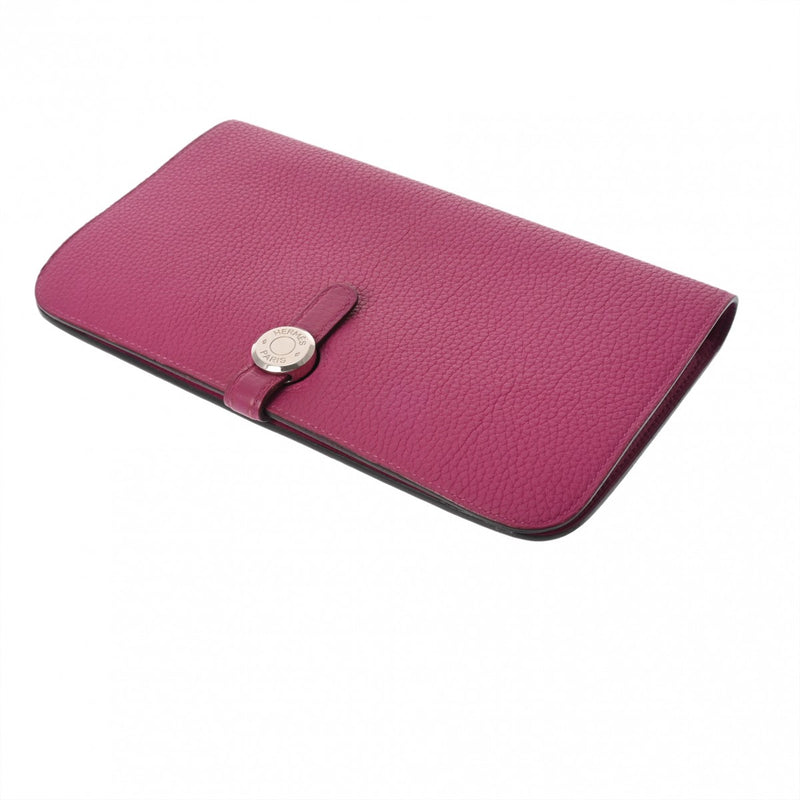 HERMES エルメス ドゴン GM ローズパープル C刻印(2018年頃) ユニセックス トゴ 長財布 ABランク 中古 銀蔵