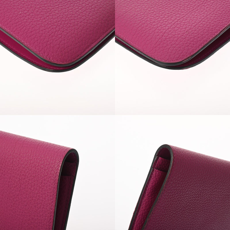 HERMES エルメス ドゴン GM ローズパープル C刻印(2018年頃) ユニセックス トゴ 長財布 ABランク 中古 銀蔵