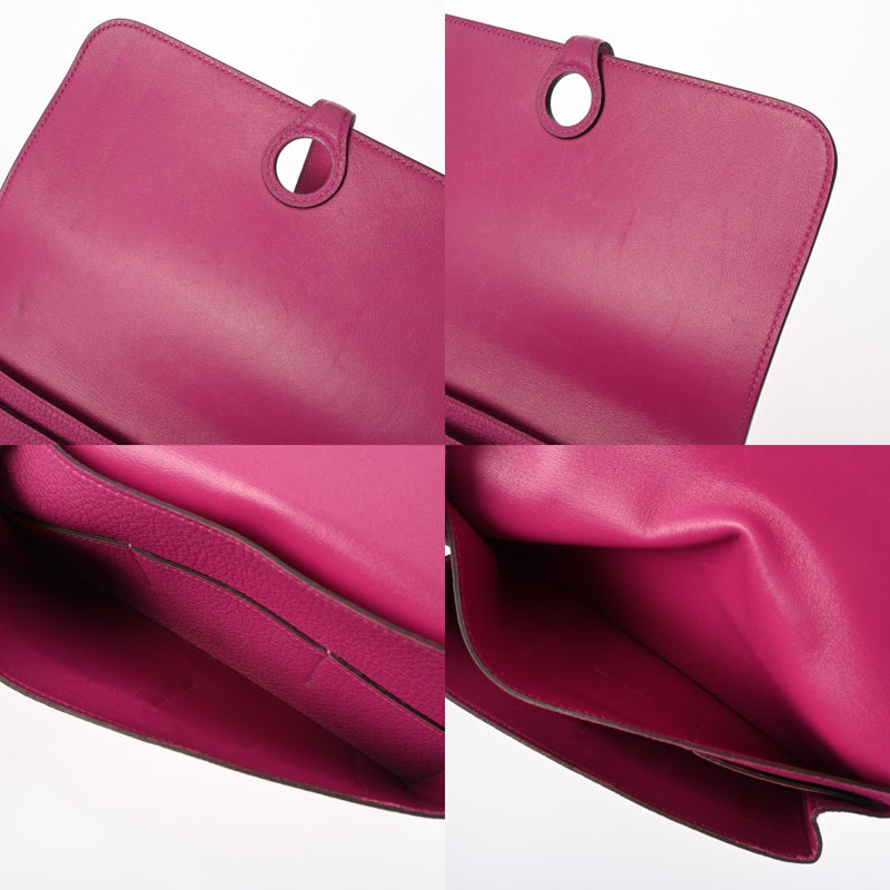 HERMES エルメス ドゴン GM ローズパープル C刻印(2018年頃) ユニセックス トゴ 長財布 ABランク 中古 銀蔵