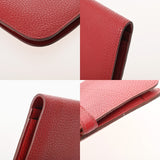 HERMES エルメス ドゴン GM ヴォーミリオン □P刻印(2012年頃) ユニセックス トゴ 長財布 ABランク 中古 銀蔵