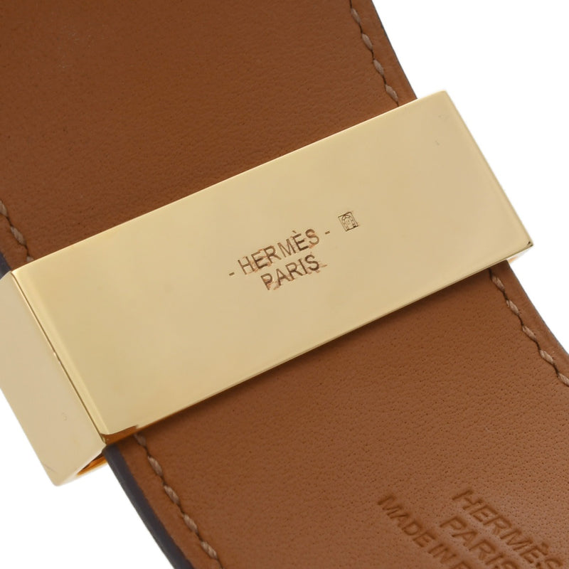 HERMES エルメス コリエドシアン エトゥープ ゴールド金具 Z刻印(2021年頃) ユニセックス ヴォーエプソン ブレスレット ABランク 中古 銀蔵