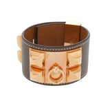 HERMES エルメス コリエドシアン エトゥープ ゴールド金具 Z刻印(2021年頃) ユニセックス ヴォーエプソン ブレスレット ABランク 中古 銀蔵