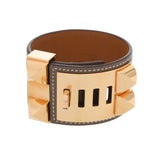 HERMES エルメス コリエドシアン エトゥープ ゴールド金具 Z刻印(2021年頃) ユニセックス ヴォーエプソン ブレスレット ABランク 中古 銀蔵