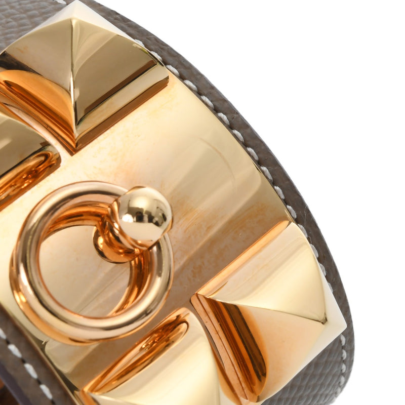 HERMES エルメス コリエドシアン エトゥープ ゴールド金具 Z刻印(2021年頃) ユニセックス ヴォーエプソン ブレスレット ABランク 中古 銀蔵