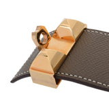 HERMES エルメス コリエドシアン エトゥープ ゴールド金具 Z刻印(2021年頃) ユニセックス ヴォーエプソン ブレスレット ABランク 中古 銀蔵