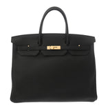 HERMES エルメス バーキン 40 ブラック C刻印(2018年頃) ユニセックス トゴ ハンドバッグ Aランク 中古 銀蔵