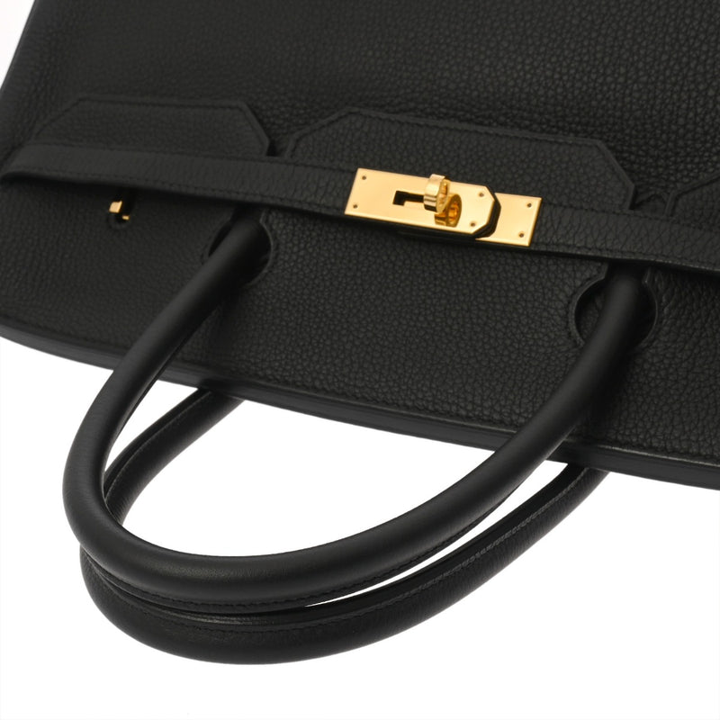 HERMES エルメス バーキン 40 ブラック C刻印(2018年頃) ユニセックス トゴ ハンドバッグ Aランク 中古 銀蔵