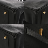 HERMES エルメス バーキン 40 ブラック C刻印(2018年頃) ユニセックス トゴ ハンドバッグ Aランク 中古 銀蔵