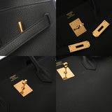 HERMES エルメス バーキン 40 ブラック C刻印(2018年頃) ユニセックス トゴ ハンドバッグ Aランク 中古 銀蔵