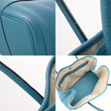 HERMES エルメス ガーデンパーティ PM ブルーザンジバル □R刻印(2014年頃) レディース ネゴンダ ハンドバッグ ABランク 中古 銀蔵