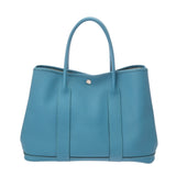 HERMES エルメス ガーデンパーティ PM ブルーザンジバル □R刻印(2014年頃) レディース ネゴンダ ハンドバッグ ABランク 中古 銀蔵