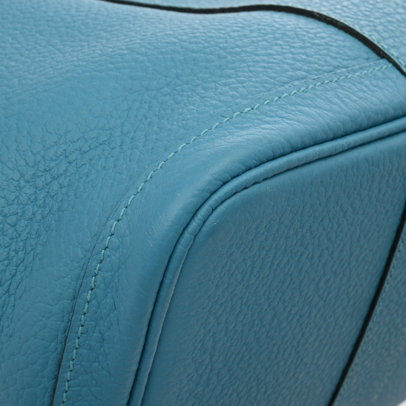 HERMES エルメス ガーデンパーティ PM ブルーザンジバル □R刻印(2014年頃) レディース ネゴンダ ハンドバッグ ABランク 中古 銀蔵