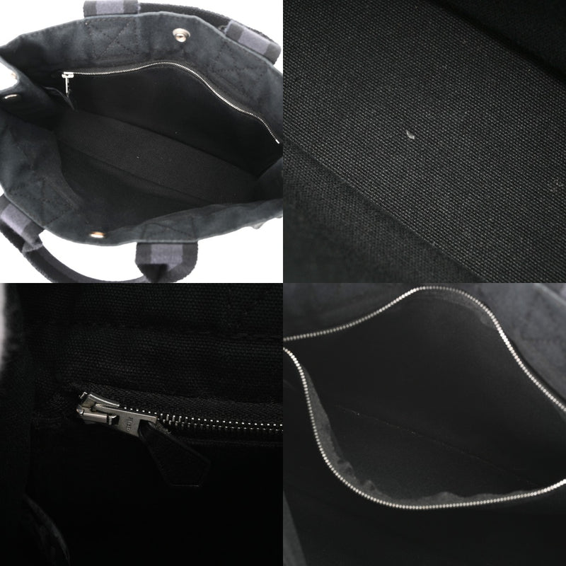 HERMES エルメス フールトゥ PM ハンドバッグ ブラック/ネイビー ユニセックス エバーカーフ キャンバス トートバッグ Bランク 中古 銀蔵