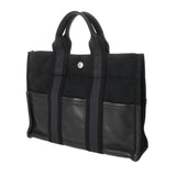HERMES エルメス フールトゥ PM ハンドバッグ ブラック/ネイビー ユニセックス エバーカーフ キャンバス トートバッグ Bランク 中古 銀蔵