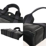 HERMES エルメス フールトゥ PM ハンドバッグ ブラック/ネイビー ユニセックス エバーカーフ キャンバス トートバッグ Bランク 中古 銀蔵