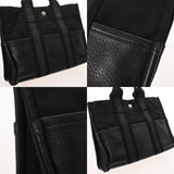 HERMES エルメス フールトゥ PM ハンドバッグ ブラック/ネイビー ユニセックス エバーカーフ キャンバス トートバッグ Bランク 中古 銀蔵