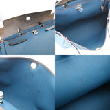 HERMES エルメス エールバッグ ジップ PM ブルー Z刻印(2021年頃) レディース トワルミリタリー ハンドバッグ Bランク 中古 銀蔵