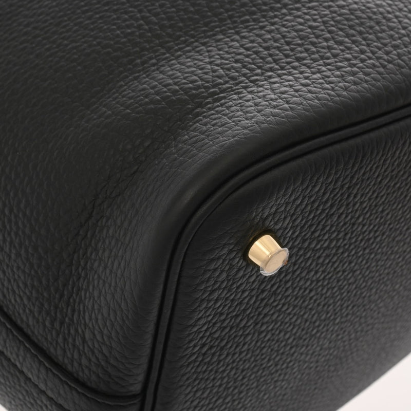 HERMES エルメス ピコタンロックMM 黒 ゴールド金具 W刻印(2024年頃) レディース トリヨンクレマンス ハンドバッグ 未使用 銀蔵