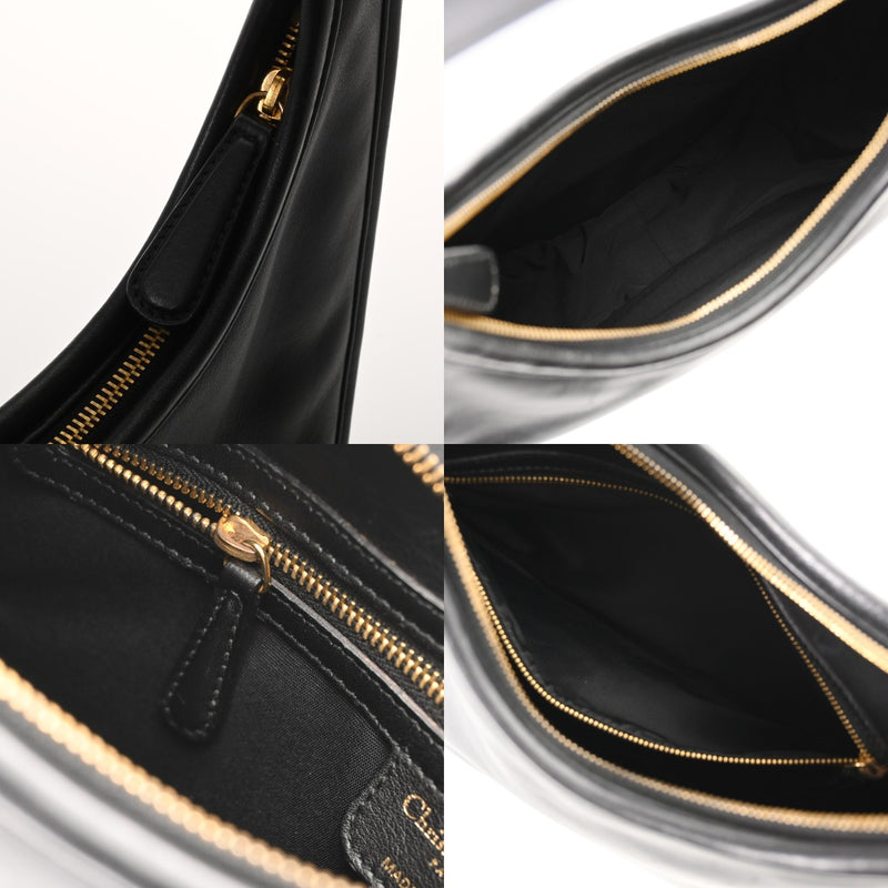 DIOR ディオール プレオウンド ホーボ―ショルダーバッグ ブラック レディース レザー ショルダーバッグ ABランク 中古 銀蔵