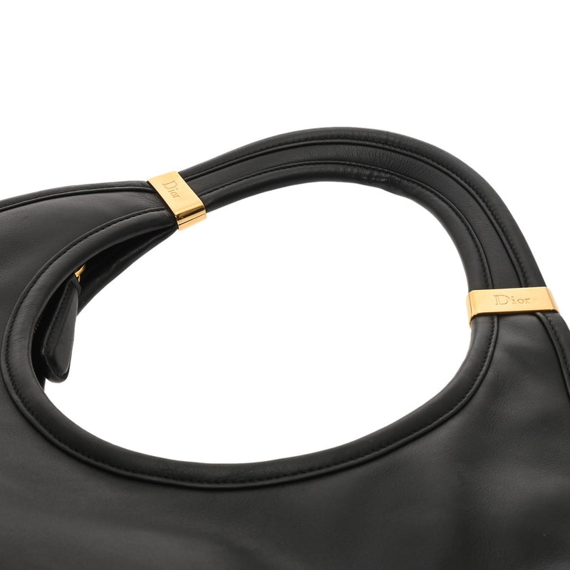 DIOR ディオール プレオウンド ホーボ―ショルダーバッグ ブラック レディース レザー ショルダーバッグ ABランク 中古 銀蔵