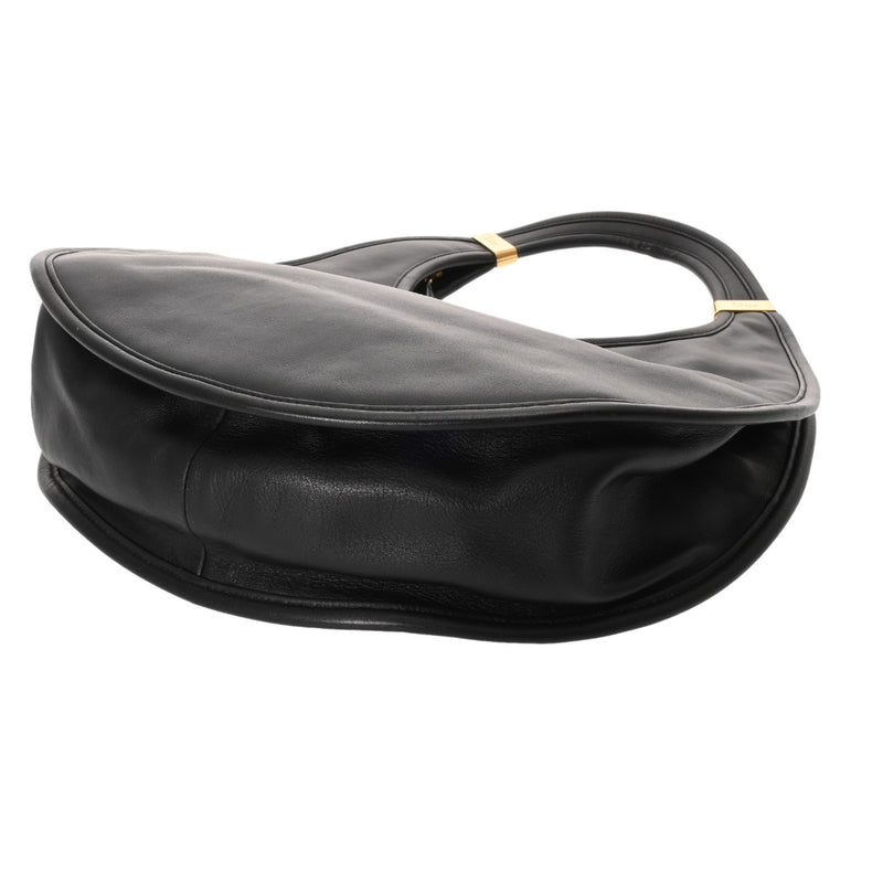 DIOR ディオール プレオウンド ホーボ―ショルダーバッグ ブラック レディース レザー ショルダーバッグ ABランク 中古 銀蔵