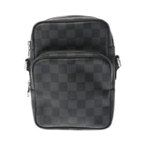LOUIS VUITTON ルイヴィトン ダミエグラフィット レム ブラック N41446 メンズ ダミエキャンバス ショルダーバッグ ABランク 中古 銀蔵