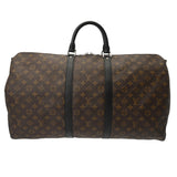 LOUIS VUITTON ルイヴィトン モノグラムマカサー キーポル バンドリエール 55 ブラウン M56714 ユニセックス モノグラムキャンバス ボストンバッグ ABランク 中古 銀蔵