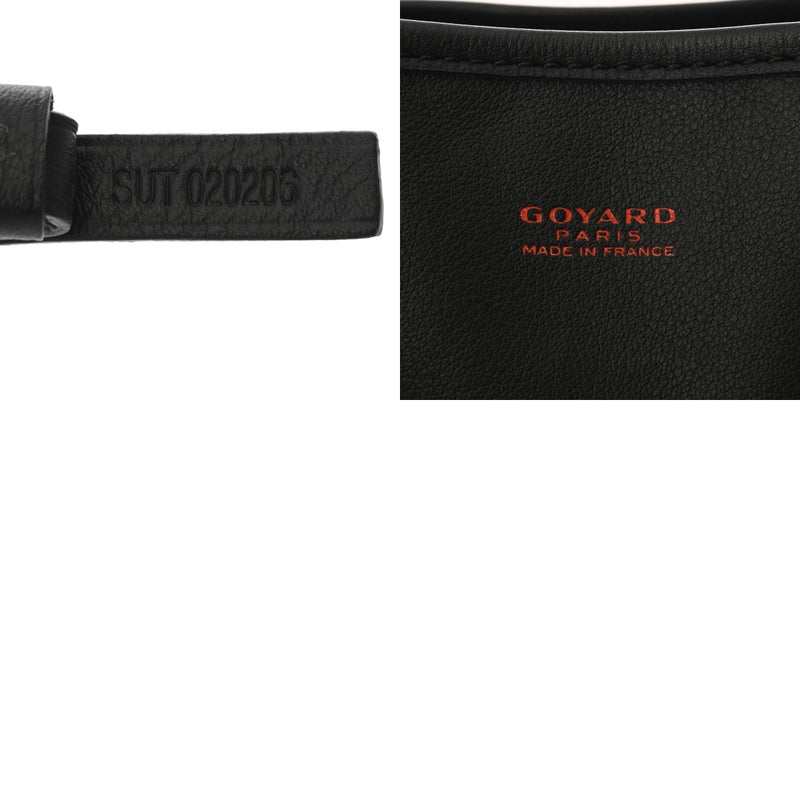 GOYARD ゴヤール アンジュ ミニ ヘリンボーン ブラック レディース コーティングキャンバス レザー トートバッグ Aランク 中古 銀蔵