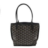 GOYARD ゴヤール アンジュ ミニ ヘリンボーン ブラック レディース コーティングキャンバス レザー トートバッグ Aランク 中古 銀蔵