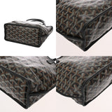 GOYARD ゴヤール アンジュ ミニ ヘリンボーン ブラック レディース コーティングキャンバス レザー トートバッグ Aランク 中古 銀蔵