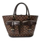 LOUIS VUITTON ルイヴィトン ダミエ マノスク GM ブラウン N51120 レディース ダミエキャンバス ハンドバッグ ABランク 中古 銀蔵