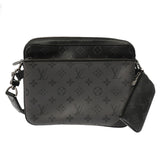 LOUIS VUITTON ルイヴィトン モノグラムエクリプス トリオメッセンジャー ブラック M69443 メンズ モノグラムキャンバス ショルダーバッグ ABランク 中古 銀蔵